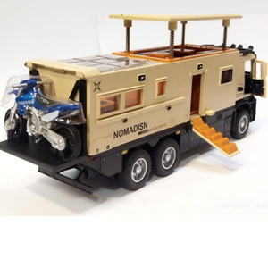 ماشین اسباب بازی کامیون کمپر مرسدس بنز نخودی مقیاس 1:24 BENZ NOMADISN_اسباب بازی